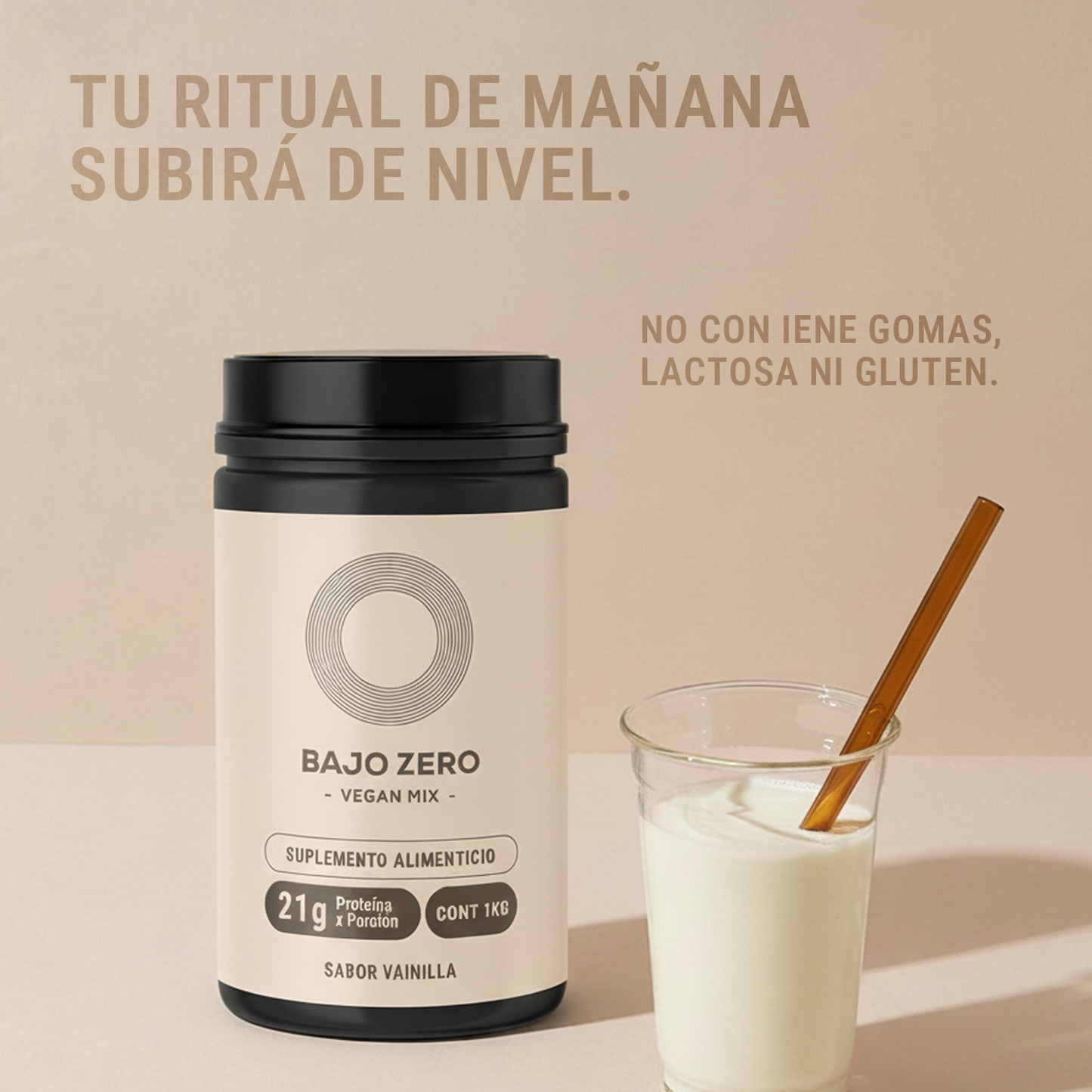 Proteina Bajo Zero Wpc Whey. Vegana Vainilla (864 grs) Sin azucar