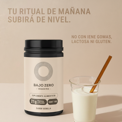 Proteina Bajo Zero Wpc Whey. Vegana Vainilla (864 grs) Sin azucar