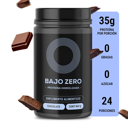 Proteína Bajo Zero. Sabor a chocolate, sin azúcar añadida (864 grs)