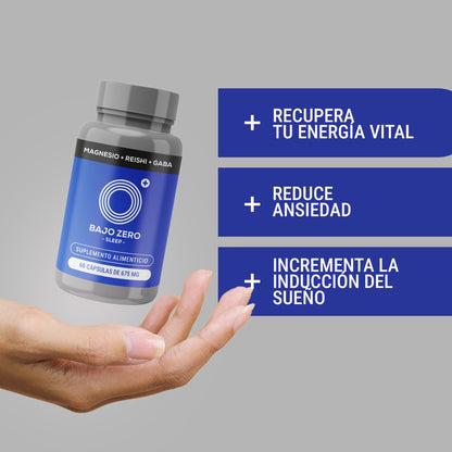 Bajo Zero Sleep. Antioxidante y regulador del sueño. 60 cáps.